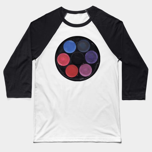 Watercolor wheel Baseball T-Shirt by TealPangolin